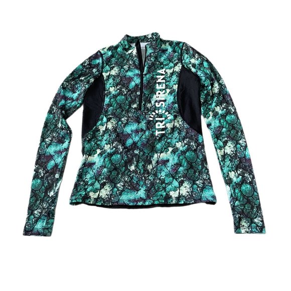 Tru sirena midnight mermaid upf 50 quarter zip long sleeve size large - Picture 1 of 3